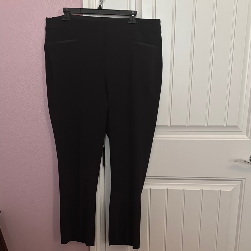 Lane Bryant Black Straight Leg Ponte Pants